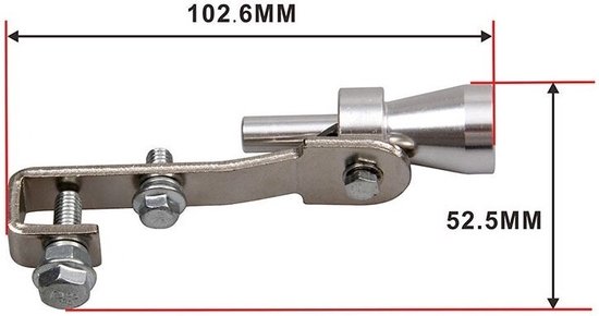 AMiO Universeel Turbofluitje Uitlaatpijp Zilver - Uitlaatfluitje Exhaust Whistle