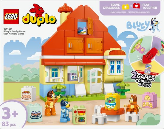 LEGO® DUPLO® Bluey: Huis van Bluey en haar Familie met Geheugenspel - 10459