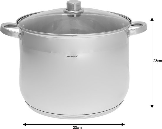 Kinghoff 7178 - 6 Delige Soep pannenset - kookpan - soeppan - 16 liter/13 liter/10.7 liter