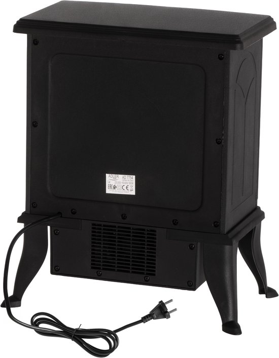 Adler AD 7754 - Elektrische Haard - 2 Verwarmingsniveaus: 1000W - 1800W - 3D Vlameffect - Thermostaat