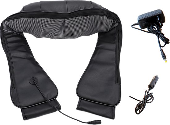 Shiatsu Massagekussen - Elektrisch Apparaat - Nek en Schouder - Warmtefunctie met Infrarood - Zwart