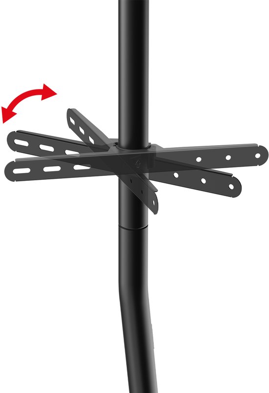 Maclean - TV-statiev - TV-houder - vloersteun voor TV, 32-70" - Vloerstandaard TV steun - max. VESA 400x400, max. 40 kg - MC-494 - Zwart