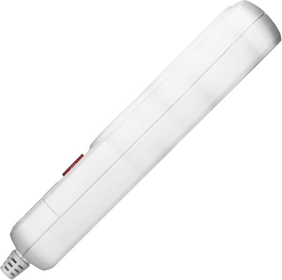 Stekkerdoos met schakelaar - Verdeelstekker 3-voudig - Stekkerblok zonder snoer/kabel - Wit