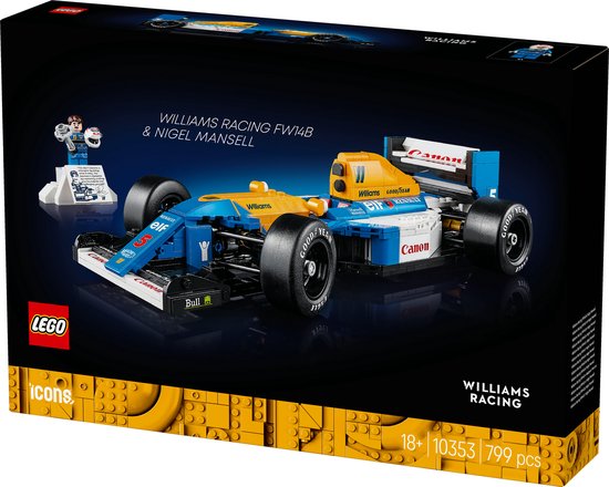 LEGO Icons Williams Racing FW14B en Nigel Mansell Formule 1 Auto - 10353