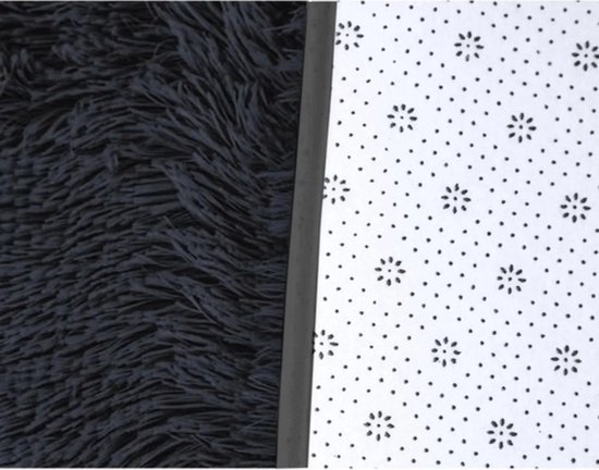 Ruhhy Badmatten set - 3-delig - hoogpolig - grijs - voor toilet en douche - met anti-slip laag