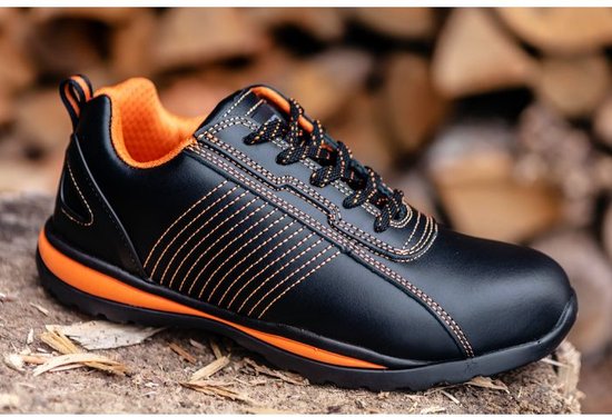 VEILIGHEIDSSCHOENEN SB, LEER, STALEN NEUS, MAAT 42
