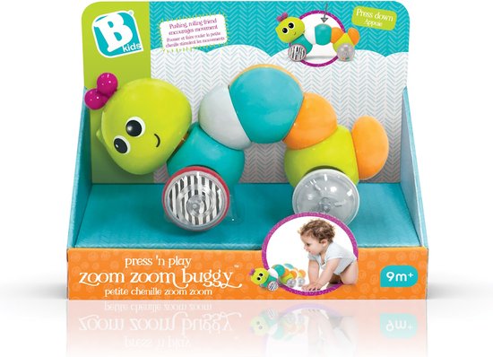 B-Kids Press 'n Play Zoom Zoom Speelgoed Rups BK-04377
