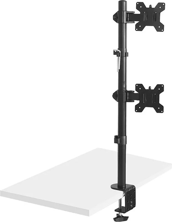 Maclean - Monitorbeugel - Monitorsteun voor 2 scherm - max VESA 100x100, 13-27", 9kg, MC-966