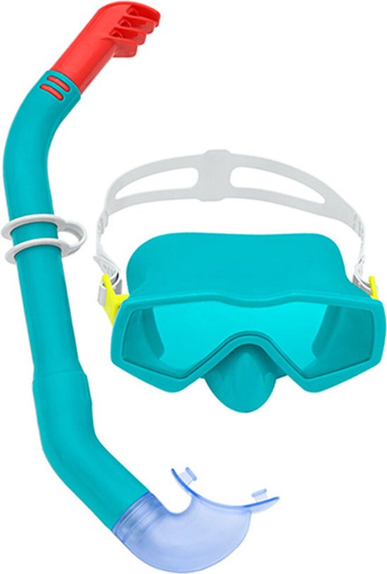 Bestway Set Masker en Buis Volwassene Anatomische Bandje Assorti Kleur +14 Jaar Strand en Zwembad 24071