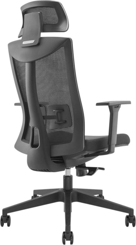 Ergo Office - Ergonomische Bureaustoel - Bureaustoel - Office Chair - hoogte verstelbare - Hoofdsteun - max. belasting 150 kg - Zwart
