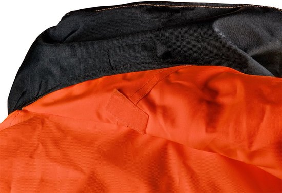Neo Tools Hi-Vision Gevoerde Werk Jas Flu Oranje XL/54 Donkere Stof Water En Wind Bestendig ISO 20471:2013 ISO 13688:2013