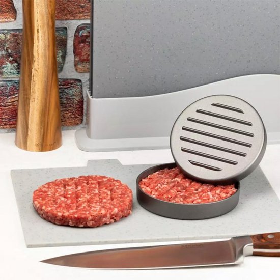 Kinghoff - Hamburgerpers - Aluminium - Antikleef - 12cm