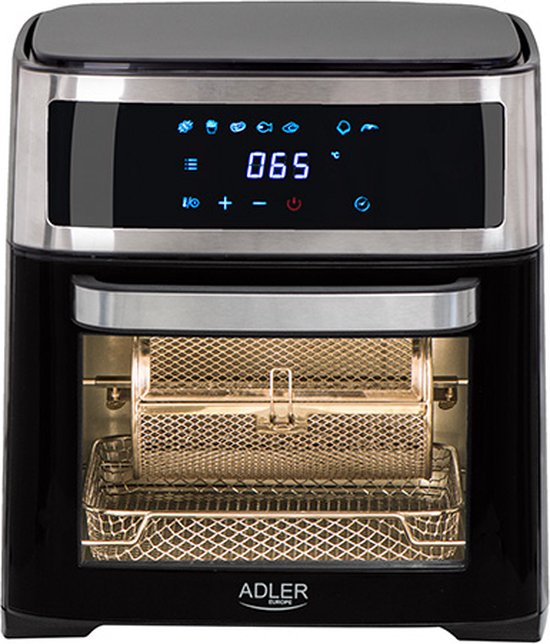 Adler AD 6309 Airfryer Oven - 13L XXL - 2500W - 8-in-1 Functies - Digitaal Touch Display - Inclusief Rotisserie en Accessoires - Zwart
