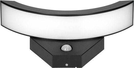 SPINEL LED Buitenlamp met Bewegingssensor – Tuinverlichting 4000K – Buitenverlichting met IP54 - Muurlamp 800lm – Wandlamp buiten IK10 - Zwart