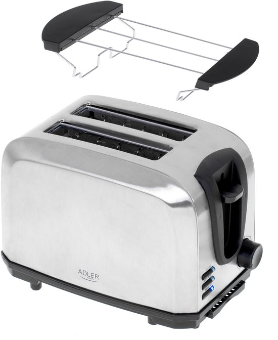 Adler AD3222 - Broodrooster - Toaster met broodjesrooster - 1000 Watt