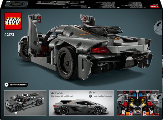 LEGO Technic - Koenigsegg Jesko Absolut grijze hypercar - 42173