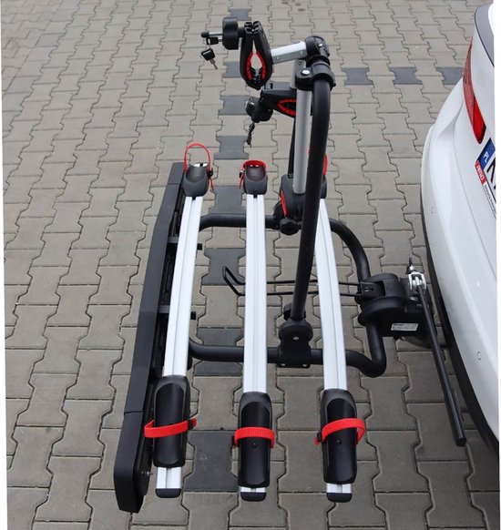 Fietsen drager - 3 fietsen - kantelbaar - 13 Polig stekker - Trekaak fietsendrager