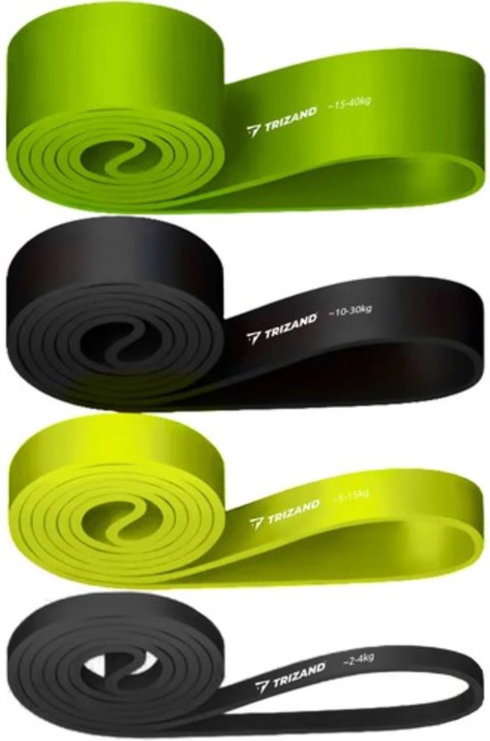 Trizand weerstandsbanden set - 4 stuks met deuranker voor volledige workout