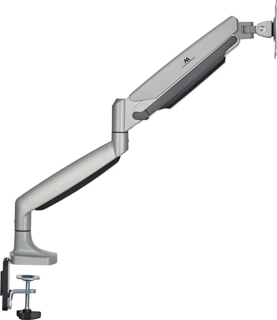 Maclean MC-969 - Monitorbeugel - Monitorsteun - dubbele arm - met gasveer - 17"-45" - tot 16 kg - Zilver