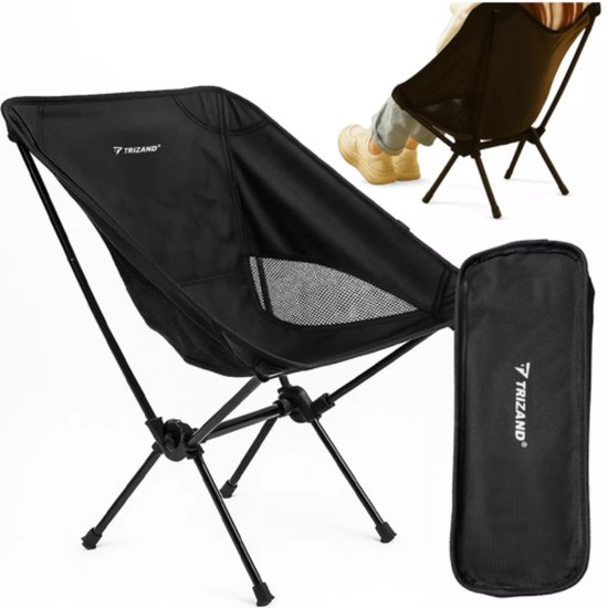 Trizand opvouwbare campingstoel – licht, sterk, compact – 120 kg draagvermogen
