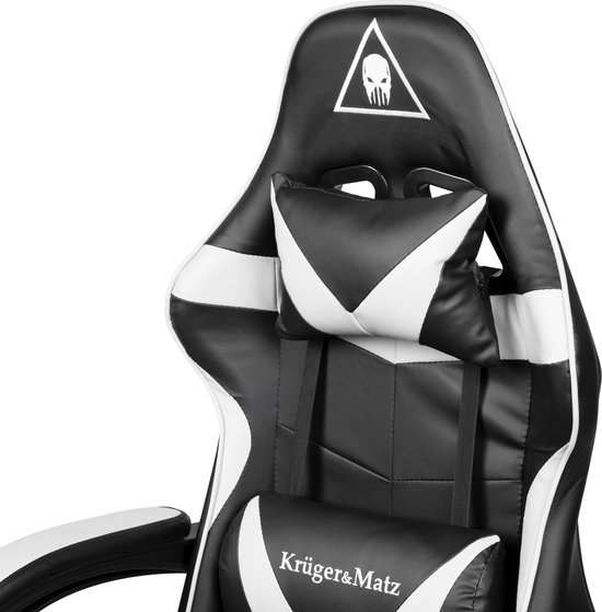 Krüger&Matz GX-150 game stoel - gaming chair - gamingstoel - zwart / wit