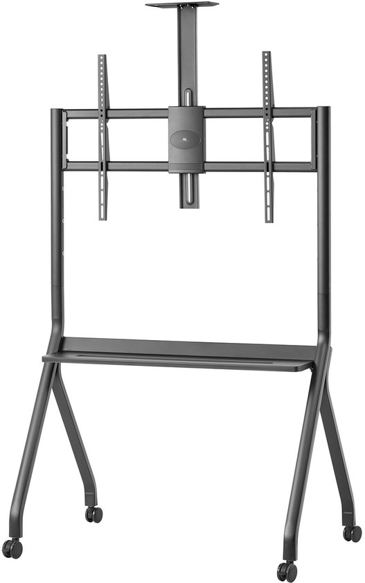 Maclean TV-standaard / trolley, camera plank, op wielen, 55-100", max. belasting 120kg/10kg plank, max. VESA 900x600, zwart, MC-114 B