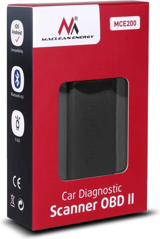 Auto computer uitlezen - Diagnose en foutmeldingen OBD2 OBDII SCANNER IOS ANDROID Bluetooth4.0 MCE200