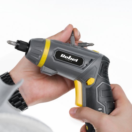 Rebel Tools RB-1003 - Accu Schroevendraaier - 4V - Magnetische Houder - 54 Bits