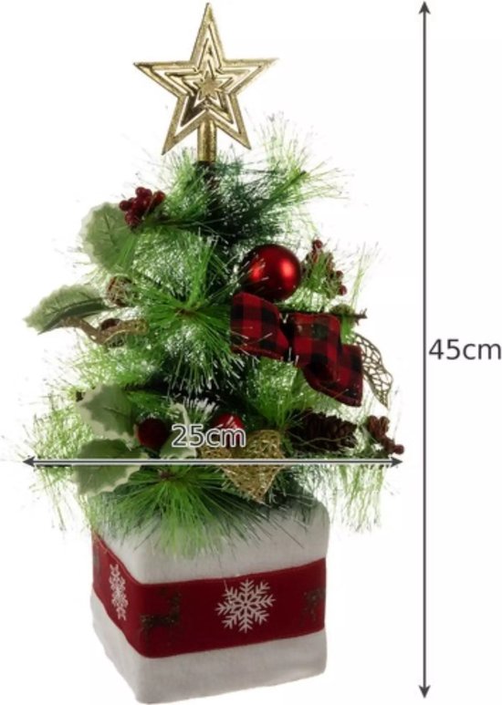 Ruhhy Kunstkerstboom 45cm: Stijlvolle Mini Kerstboom voor Elk Interieur