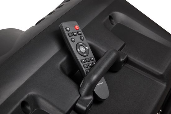 Krüger & Matz KM1715 professionele mobiele luidspreker party speaker box (met 2 UHF draadloze microf
