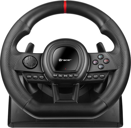 Tracer Gaming Stuurwiel - 6 in 1 Stuur - Pedalen en Versnellingspook - PC/PS4/PS3/Xbox One/Switch