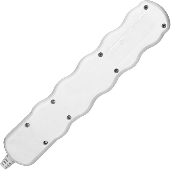 Stekkerdoos - Verdeelstekker 5 voudig - Verdeeldoos horizontaal - Stekkerblok zonder snoer/kabel - Wit