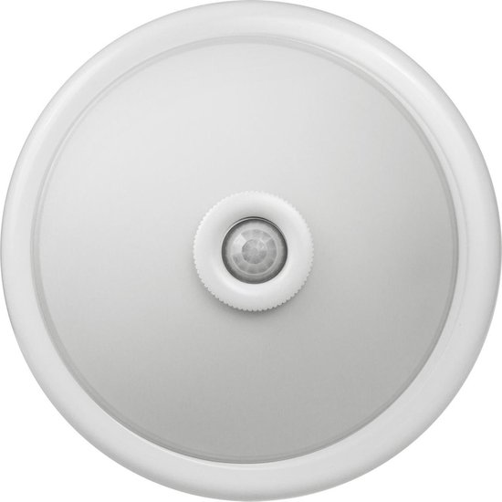 Plafondlamp - PIR Bewegingssensor - Schemersensor - 2x E27 - Wit - 32cm