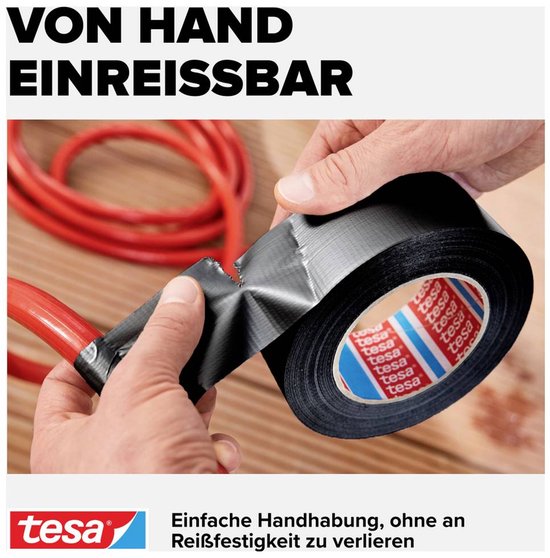 Tesa Extra Power Universal - Duct Tape - 10 m x 50 mm - Zwart