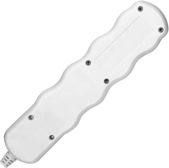 Stekkerdoos - Verdeelstekker 4 voudig - Verdeeldoos horizontaal - Stekkerblok zonder snoer/kabel - Wit