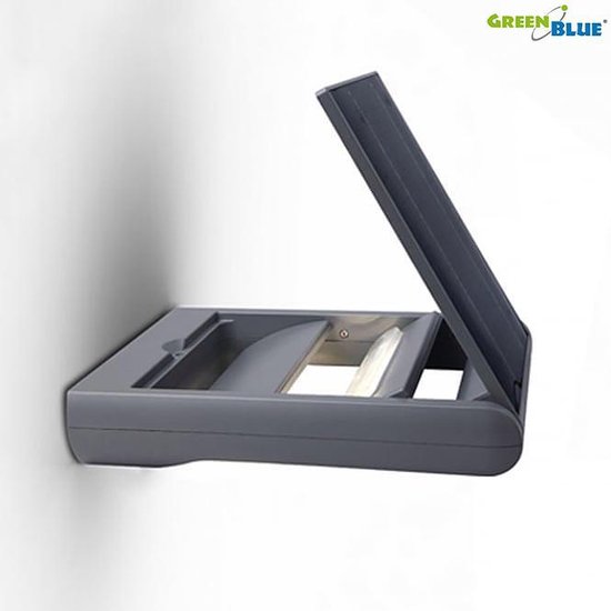 Solar LED wand lamp met schemeringssensor 12W GreenBlue GB131 Waterdicht