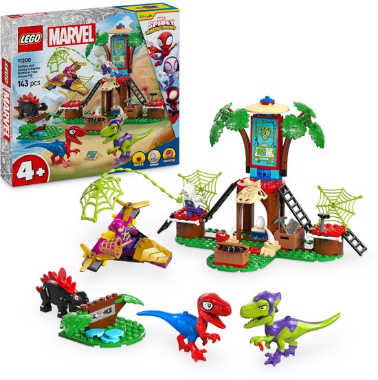 LEGO Marvel Spidey en zijn geweldige vriendjes Spidey en Gobby's raptorstrijd bij de boomhut - 11200