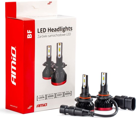 AMiO LED Mistlichten BF-serie HB3 9005/HIR1 9011/H10 Wit