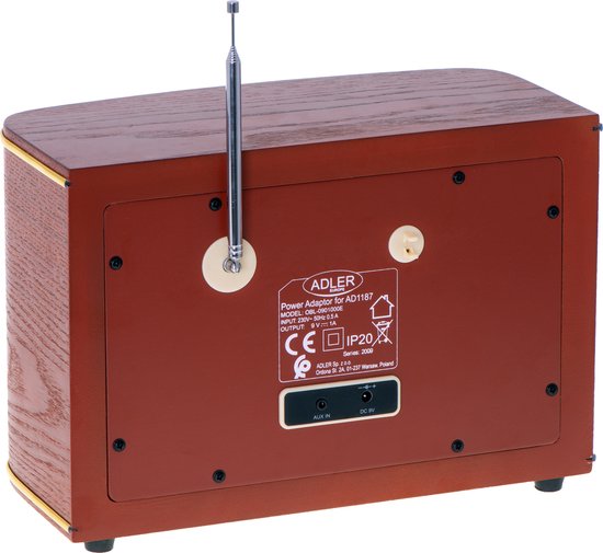 Adler AD 1187  - Retro radio - met bluetooth 5.0
