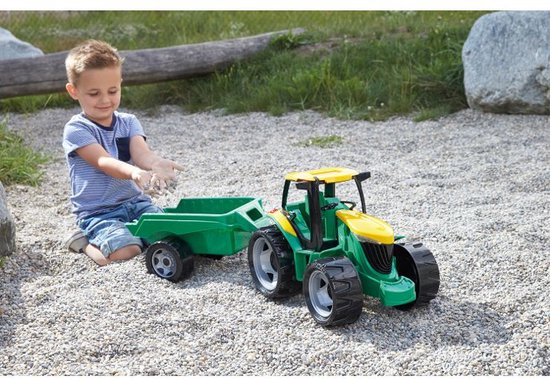 Lena GIGA TRUCKS -  Tractor met Aanhanger - 94 Cm -  Europese topkwaliteit