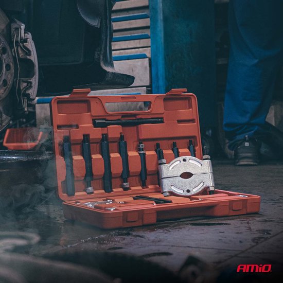 AMiO Lager Trekker Set met Separator 14 Delig - Bearing Separator en Puller Gereedschap 25-75 mm