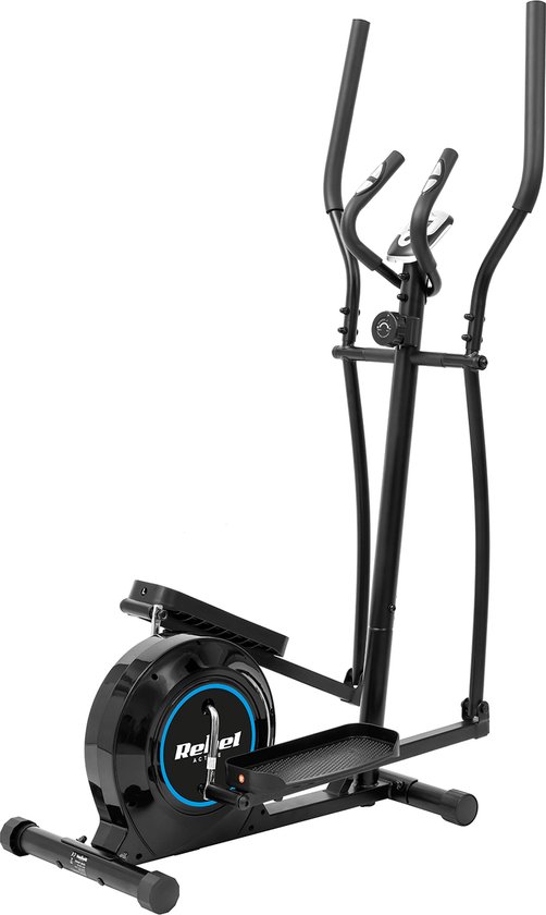 Rebel Active Magnetische Crosstrainer - Elliptische Trainer LCD-Display Hartslagsensoren 8 Weerstandsniveaus – Zwart