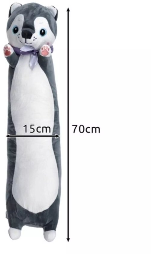 Kruzzel Lange Knuffelbeer - 70 cm - Zacht & Veilig - Perfect als Kussen en Knuffelspeelgoed
