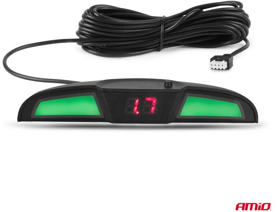 AMiO Parkeerhulpsysteem LED COB 4 sensor zwart