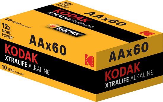 Kodak XTRALIFE - Alkaline AA/LR6 Batterijen - 60 stuks