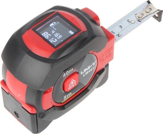 UNI-T LM40T rolmaat 5 meter met laser 40 meter afstandsmeter en LCD display