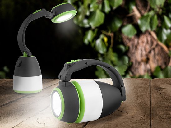 Tracer Flex 3-in-1 Multifunctionele Draagbare Campinglamp - Zaklamp - Tafellamp - Oplaadbare Powerbank lamp 1500 mAh - Outdoor Verlichting - Camping Accessoire