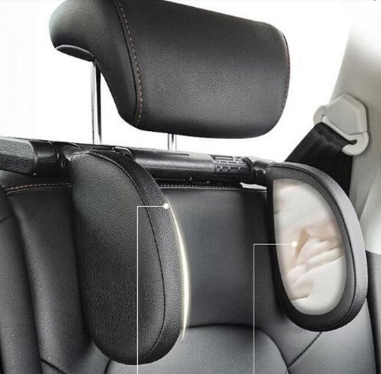 AMiO Verstelbare Auto Hoofdsteun Slaapkussen Neksteun Verstelbaar PVC Lederen Afwerking Universeel