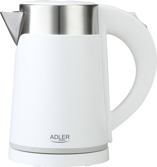 Adler AD 1372 - Witte elektrische waterkoker - klein formaat - 0.6 liter