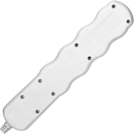 Stekkerdoos met schakelaar - Verdeelstekker 4-voudig - Stekkerblok zonder snoer/kabel - Wit